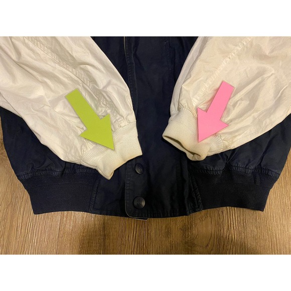 Vtg NAUTICA Sports Jacket Full Zip Hidden Hood Gorpcore Bomber Men's XL - Picture 5 of 12